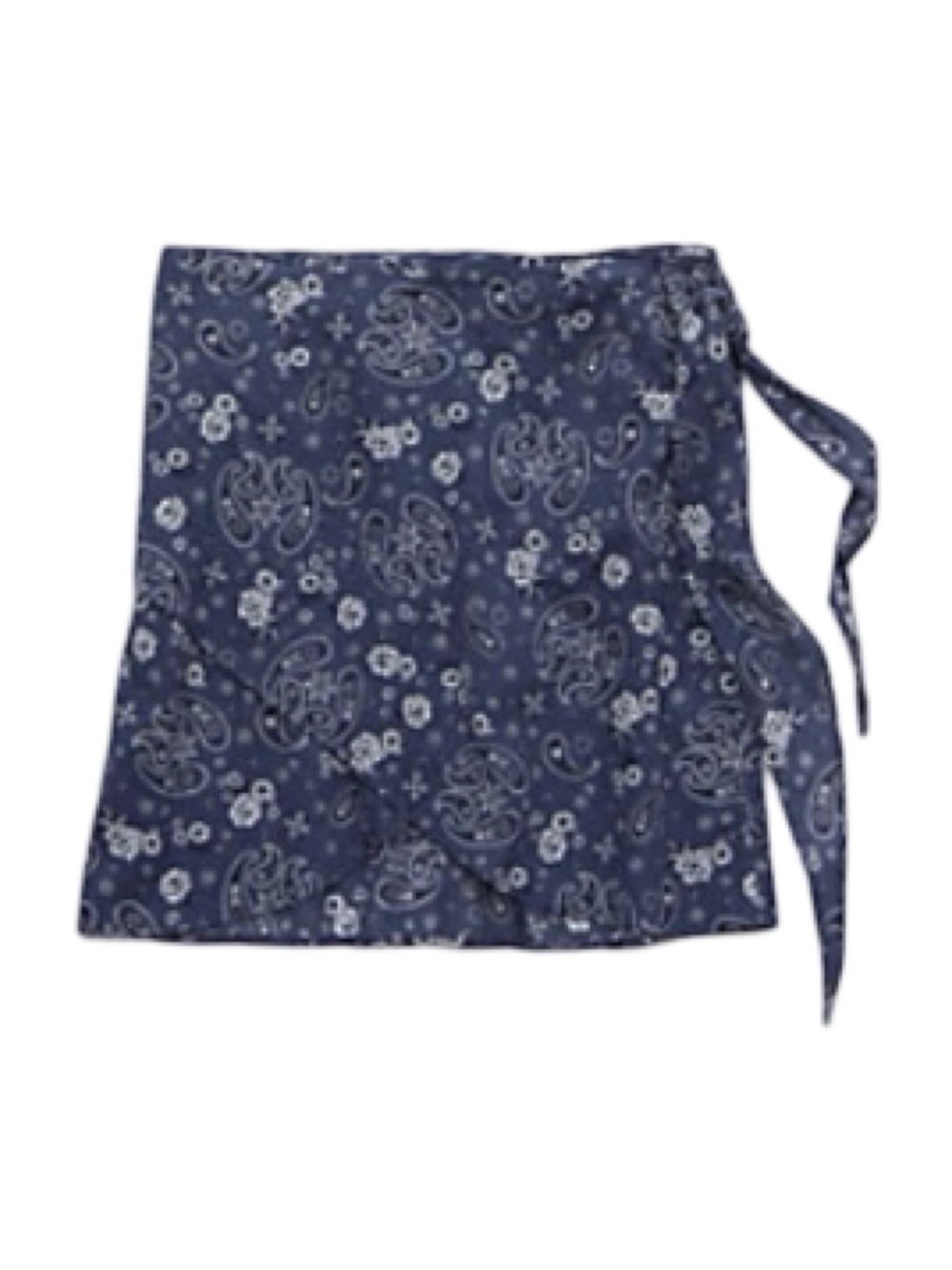 Aerie Mini Sarong in blue/navy paisley print XS/S